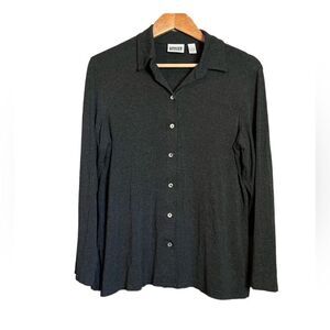 Chicos design grey button down collared shirt